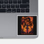 Eren X Attack Titan-none glossy sticker-alanside