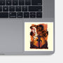 Eren X Attack Titan-none glossy sticker-alanside