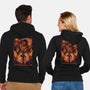 Eren X Attack Titan-unisex zip-up sweatshirt-alanside