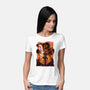 Eren X Attack Titan-womens basic tee-alanside