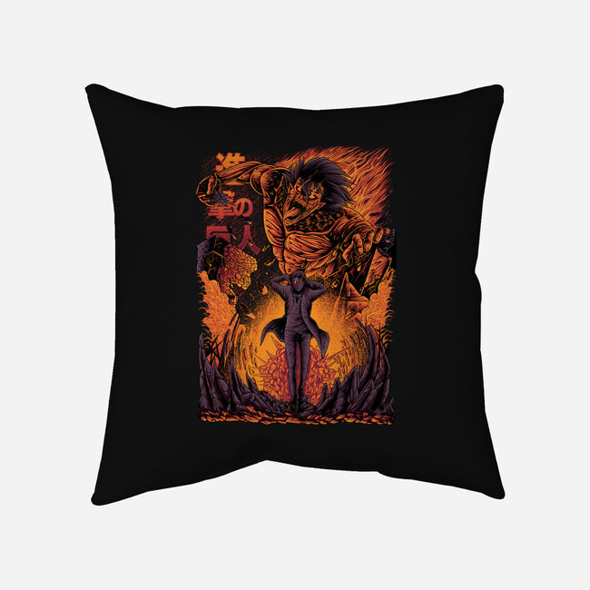 Eren X Attack Titan-none removable cover w insert throw pillow-alanside
