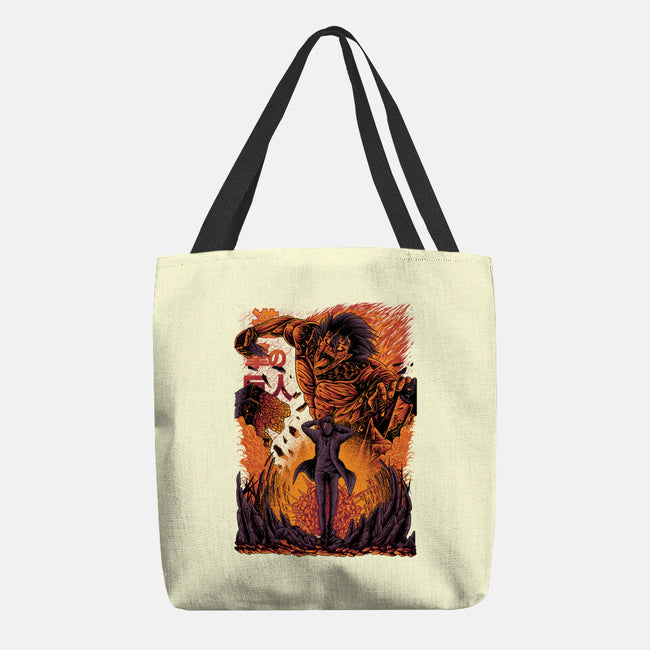 Eren X Attack Titan-none basic tote-alanside