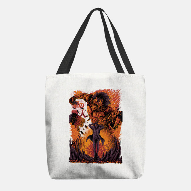 Eren X Attack Titan-none basic tote-alanside