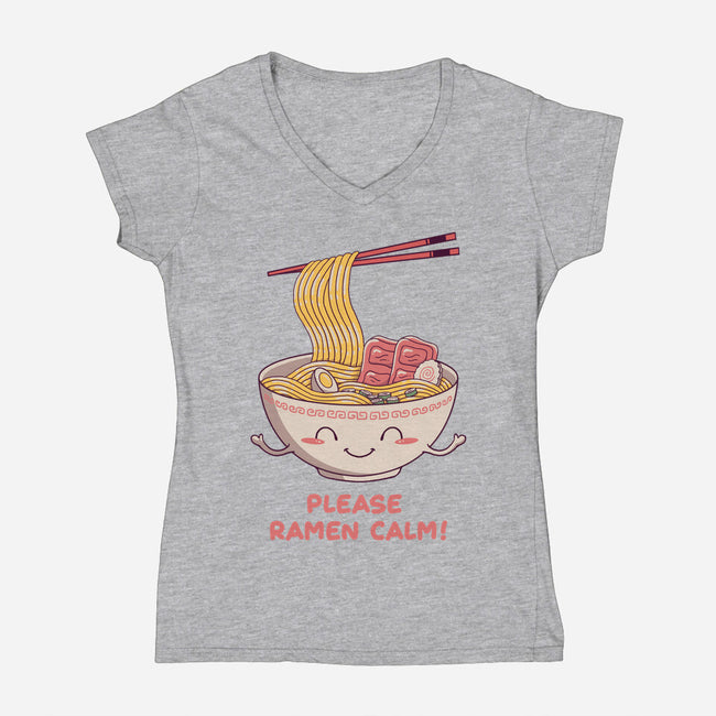 Ramen Calm-womens v-neck tee-vp021