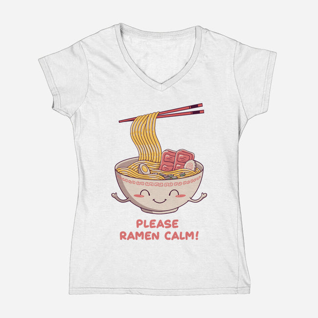 Ramen Calm-womens v-neck tee-vp021