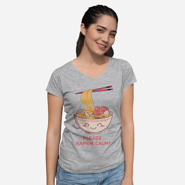 Ramen Calm-womens v-neck tee-vp021