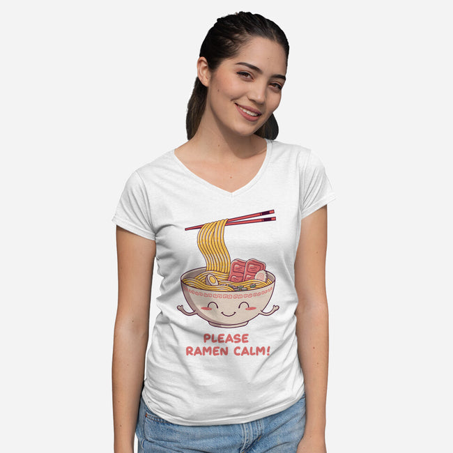 Ramen Calm-womens v-neck tee-vp021
