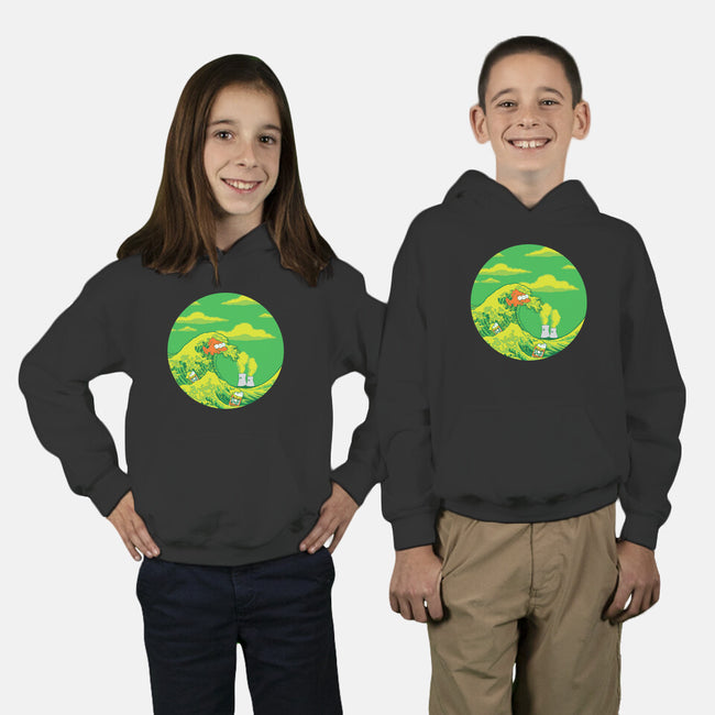 The Great Wave Off Springfield-youth pullover sweatshirt-dalethesk8er