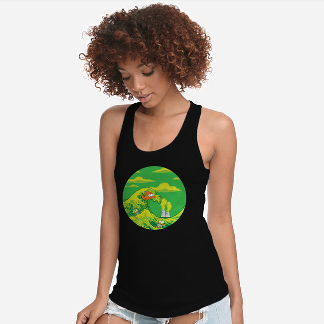 The Great Wave Off Springfield-womens racerback tank-dalethesk8er