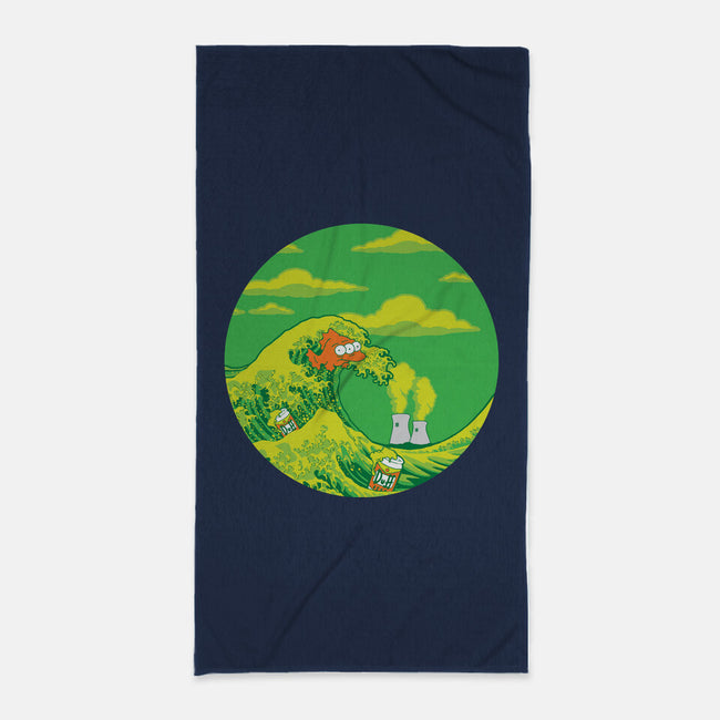 The Great Wave Off Springfield-none beach towel-dalethesk8er