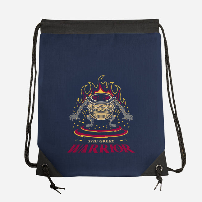 The Great Jar Warrior-none drawstring bag-Logozaste
