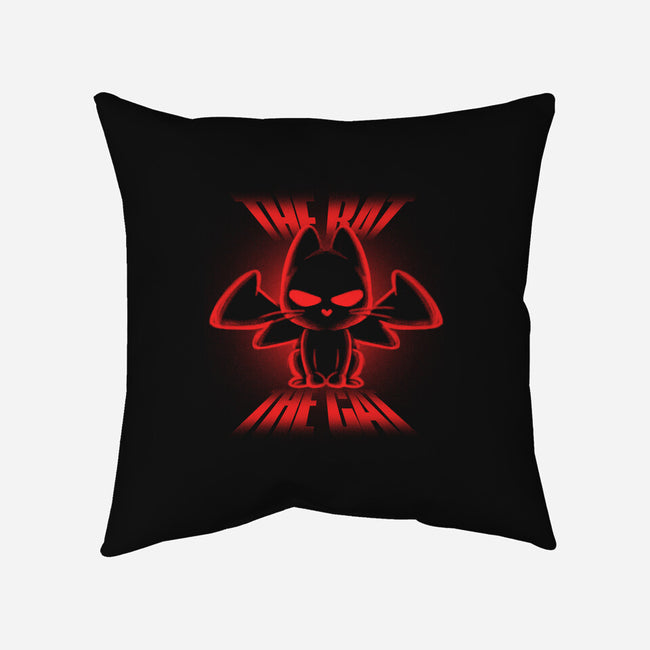 The Bat And The Cat-none removable cover throw pillow-estudiofitas