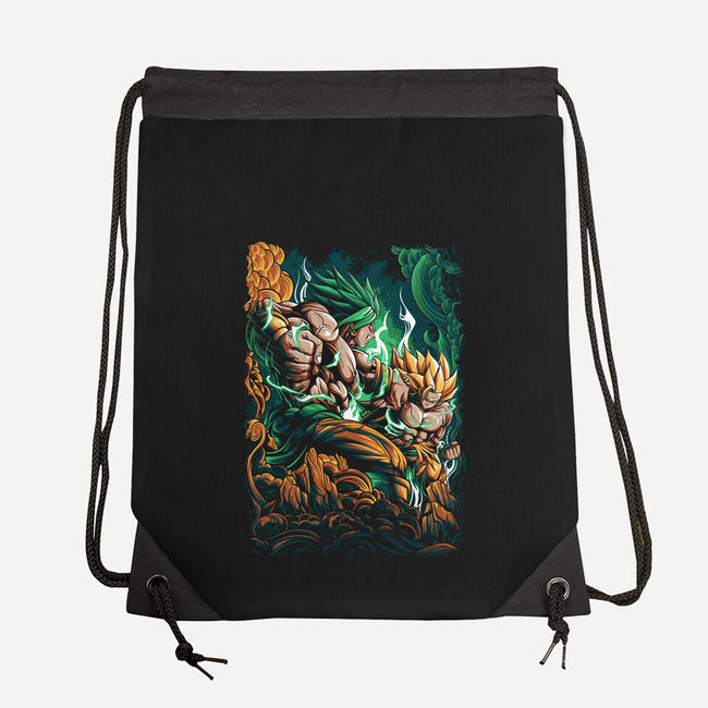 Saiyan Fight-none drawstring bag-alanside