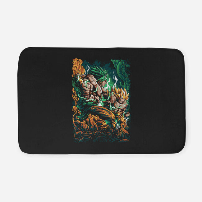 Saiyan Fight-none memory foam bath mat-alanside