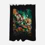 Saiyan Fight-none polyester shower curtain-alanside