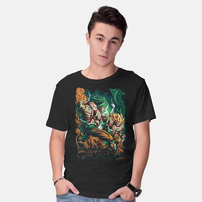 Saiyan Fight-mens basic tee-alanside