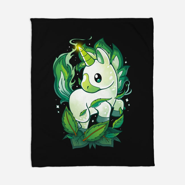 Leaf Unicorn-none fleece blanket-Vallina84