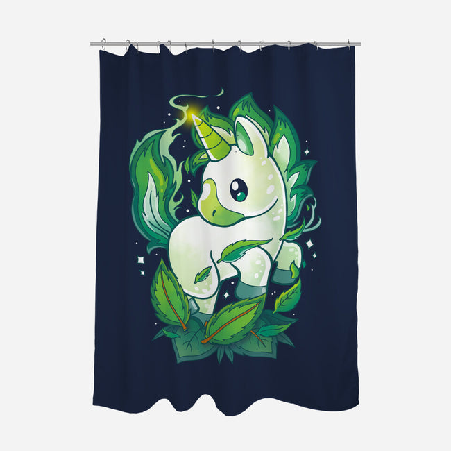 Leaf Unicorn-none polyester shower curtain-Vallina84