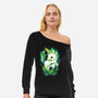 Leaf Unicorn-womens off shoulder sweatshirt-Vallina84