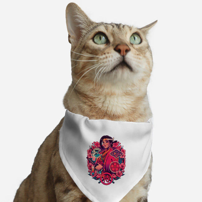 Cherry Makoto Samurai-cat adjustable pet collar-Bruno Mota