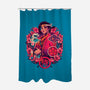 Cherry Makoto Samurai-none polyester shower curtain-Bruno Mota