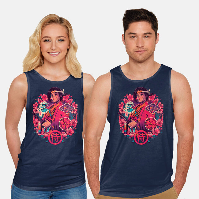 Cherry Makoto Samurai-unisex basic tank-Bruno Mota