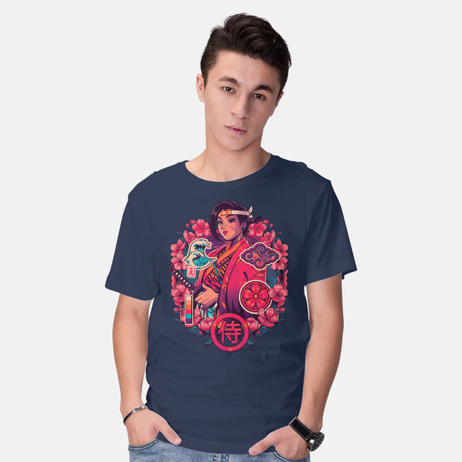 Cherry Makoto Samurai-mens basic tee-Bruno Mota