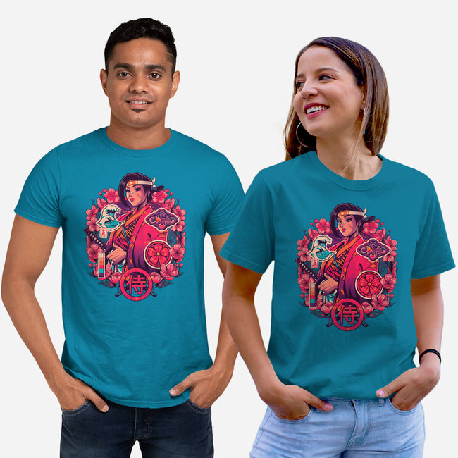 Cherry Makoto Samurai-unisex basic tee-Bruno Mota