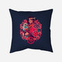 Cherry Makoto Samurai-none removable cover throw pillow-Bruno Mota