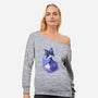 Galaxy Fox-womens off shoulder sweatshirt-ricolaa