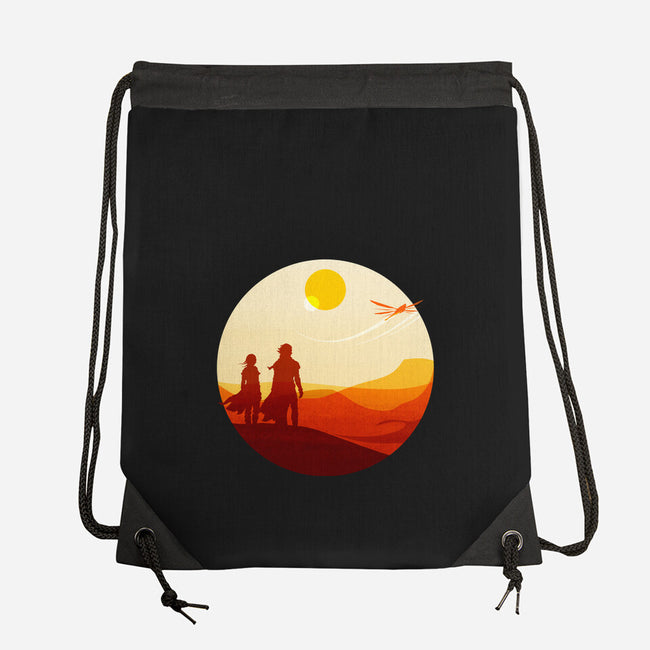 Into The Desert-none drawstring bag-PencilMonkey