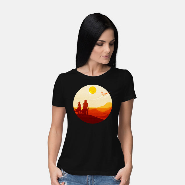 Into The Desert-womens basic tee-PencilMonkey