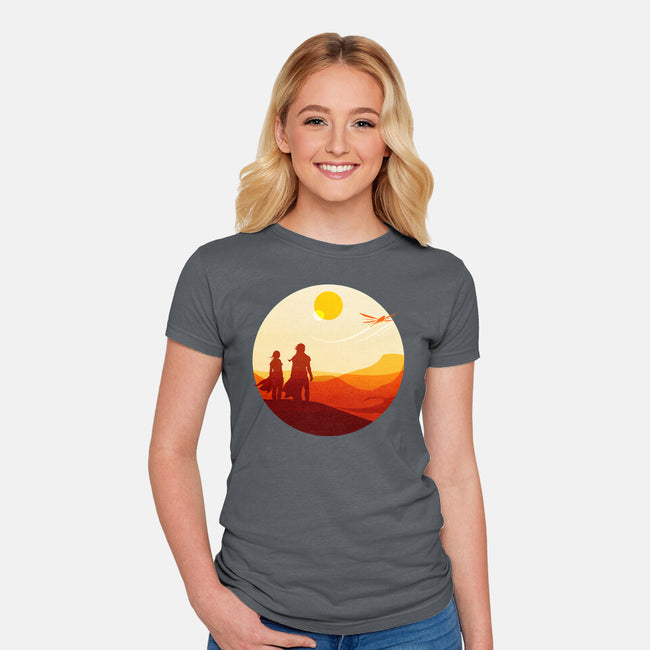 Into The Desert-womens fitted tee-PencilMonkey