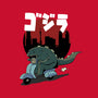 Godzilla Cruising-womens off shoulder sweatshirt-Christopher Tupa