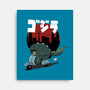 Godzilla Cruising-none stretched canvas-Christopher Tupa