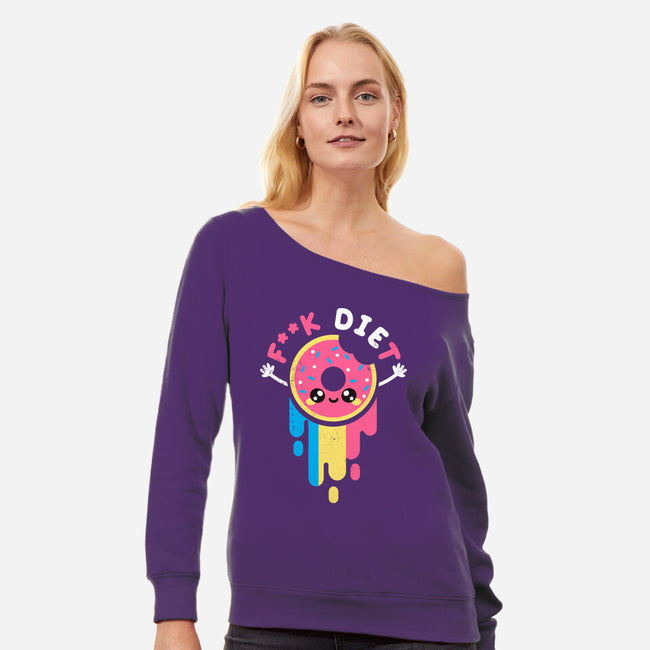 Die Diet-womens off shoulder sweatshirt-NemiMakeit