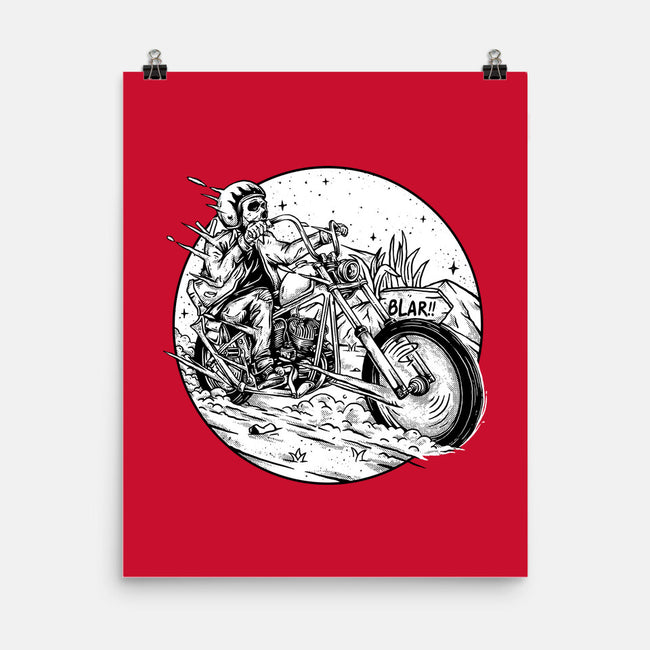 Death Rider Chopper-none matte poster-Slikfreakdesign
