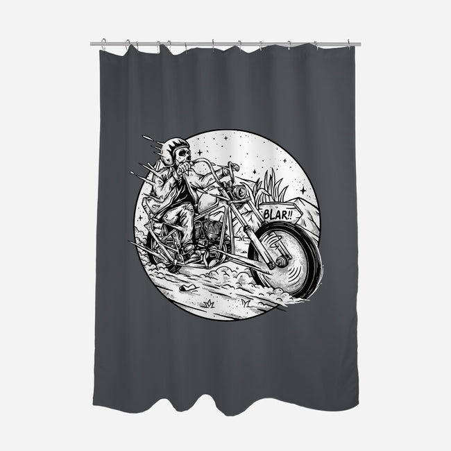 Death Rider Chopper-none polyester shower curtain-Slikfreakdesign