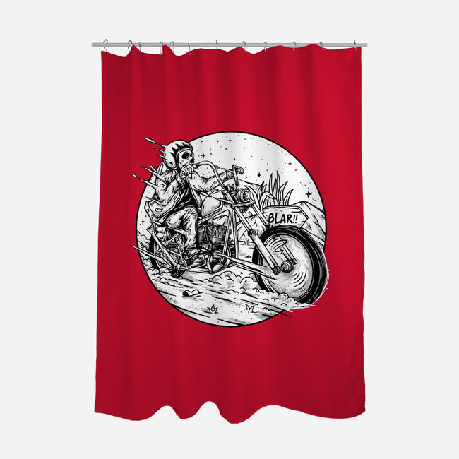 Death Rider Chopper-none polyester shower curtain-Slikfreakdesign