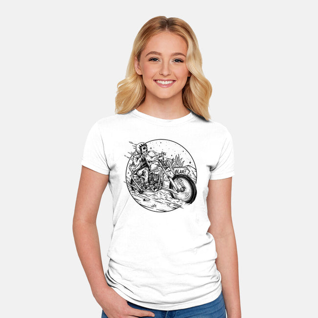 Death Rider Chopper-womens fitted tee-Slikfreakdesign