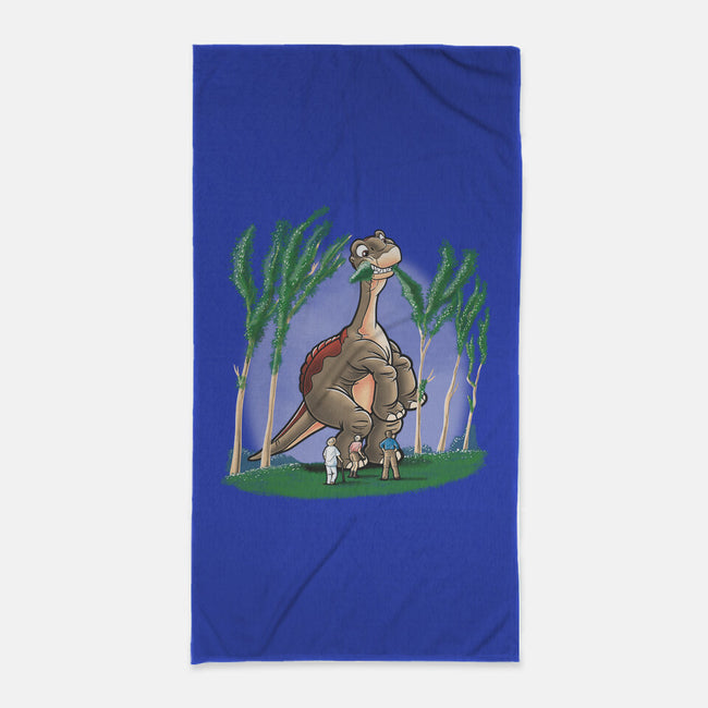 Littlefoot Park-none beach towel-trheewood