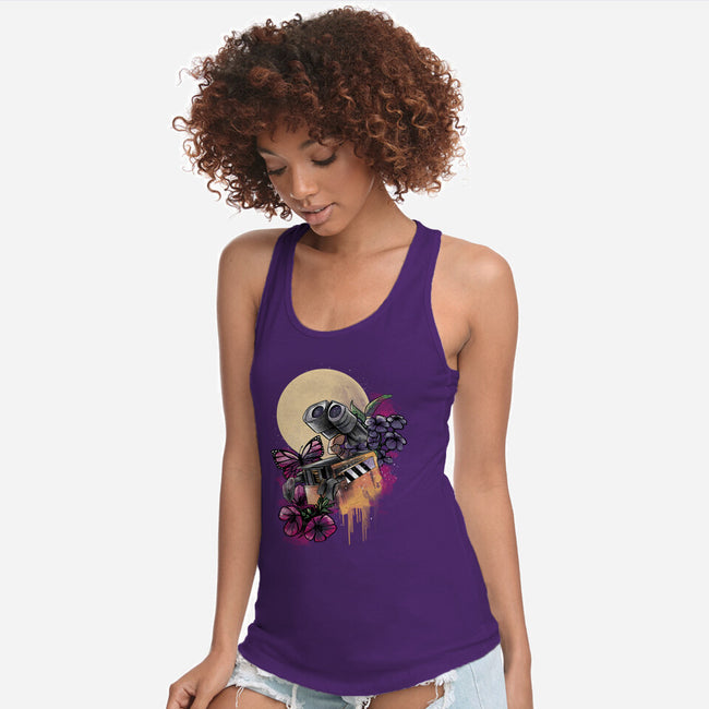 Moonlight Robot-womens racerback tank-fanfabio