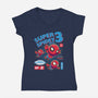 Super Spidey Bros-womens v-neck tee-yumie