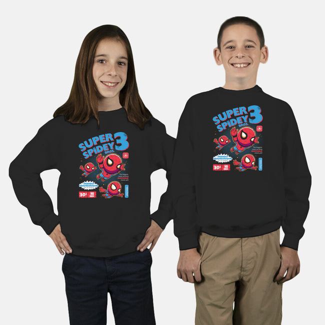 Super Spidey Bros-youth crew neck sweatshirt-yumie