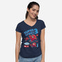 Super Spidey Bros-womens v-neck tee-yumie