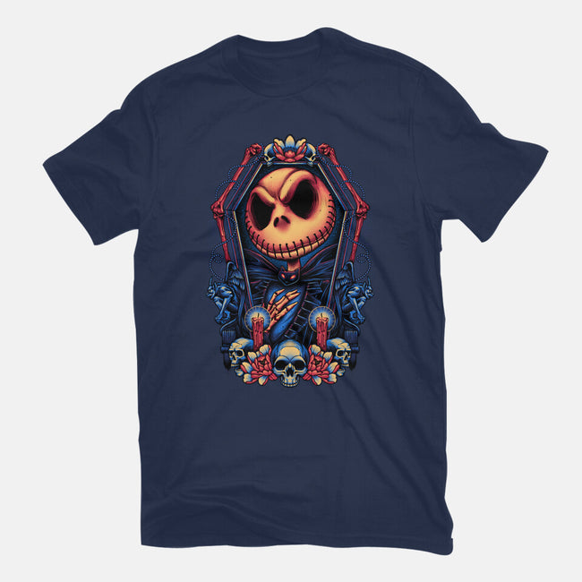 All Hail The Pumpkin King-womens fitted tee-glitchygorilla
