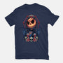 All Hail The Pumpkin King-womens fitted tee-glitchygorilla