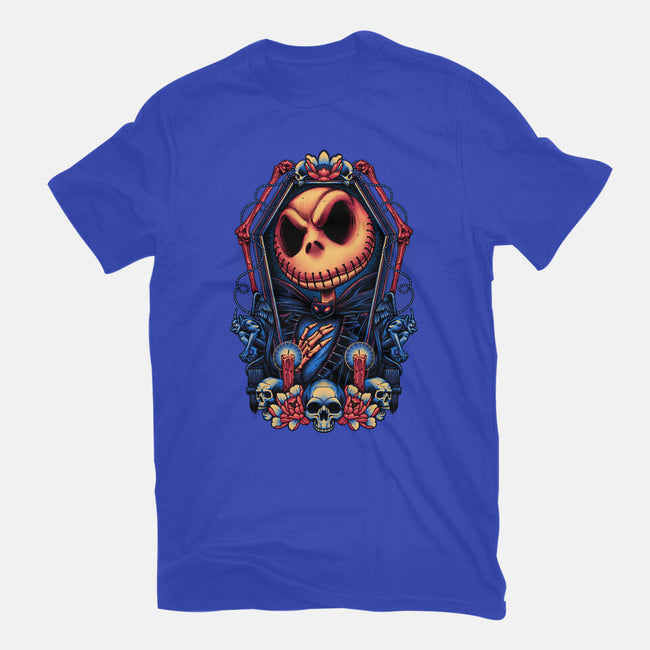 All Hail The Pumpkin King-womens fitted tee-glitchygorilla