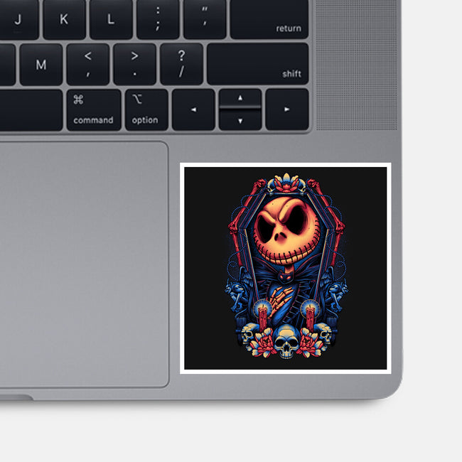 All Hail The Pumpkin King-none glossy sticker-glitchygorilla