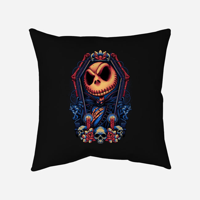 All Hail The Pumpkin King-none removable cover throw pillow-glitchygorilla